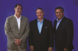 James J. Radous III, president of UCA, pictured with Steve Cianci, vice president of sales and marketing (left) and Eduardo Torres, director of Latin America sales (right) at Pack for the Sun Event.
