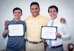 Andrew Loera, President and CEO of TLA Dr. Shankar Basu and Austin Janisch