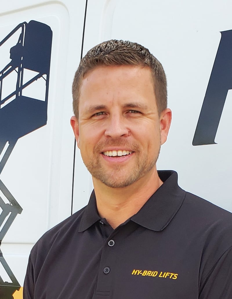 Custom Equipment welcomes Dave Sluis as its Southeast territory manager for Hy-Brid Lifts, the company’s brand of lightweight, low-level scissor lifts. Photo Credit: Contributed