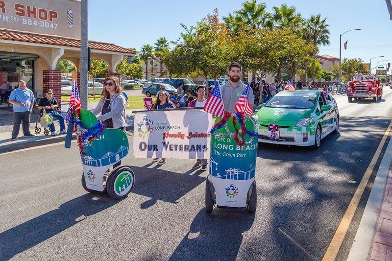 The Port of Long Beach is proud to sponsor the Long Beach Veterans Day Parade.  Photo Credit: Contributed
