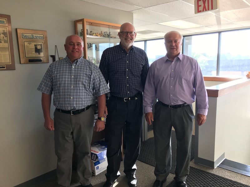 Kensar Equipment Closing Photo – Owners & Wolter Group President Jerry Weidmann 06-13-2019