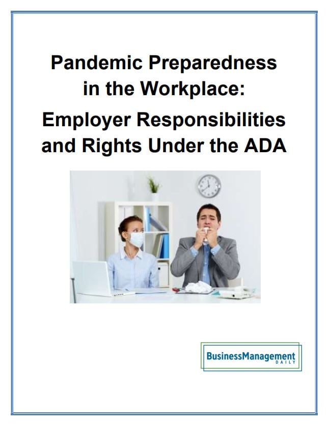 Pandemic preparedness in the workplace cover