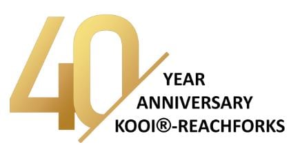 KOOI Reachforks 40th logo