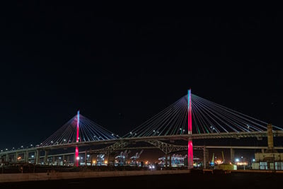 Port of Long Beach bridge lighting