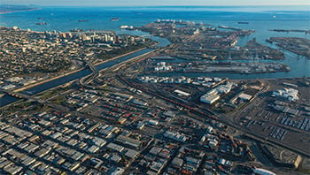 Port of Long Beach aerial shot