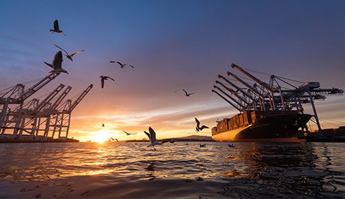 Port of Long Beach sunset