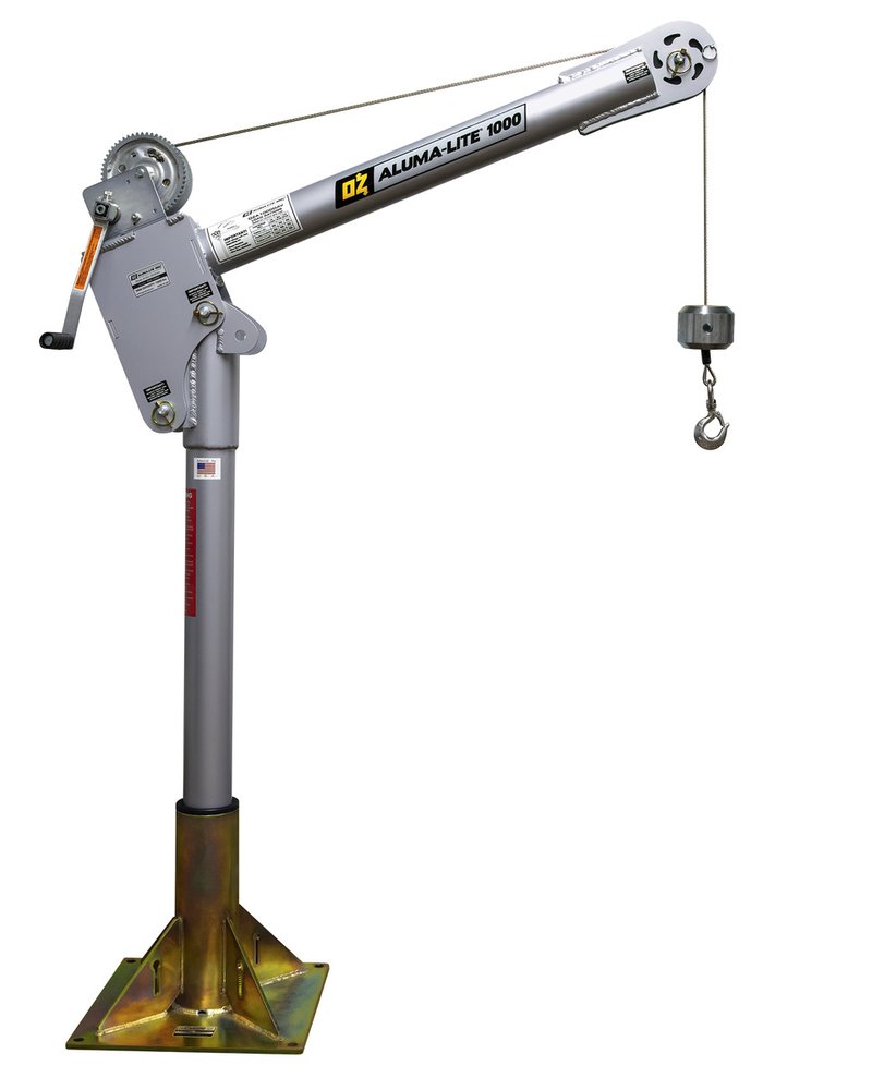 The Aluma-Lite is an ultra-portable, aluminum davit crane.