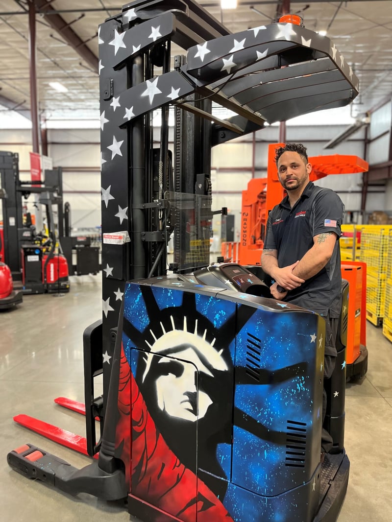 Carolina Handling Patriotic Forklift