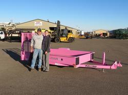 Felling Trailers online auction of pink trailer benefits breast cancer prevention and support