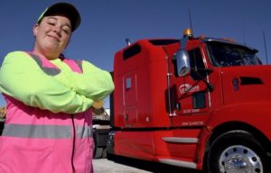 Women professional truck drivers hauling bigger freight
