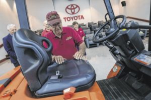 TMHU donates forklift to Orphan Grain Train in Indiana