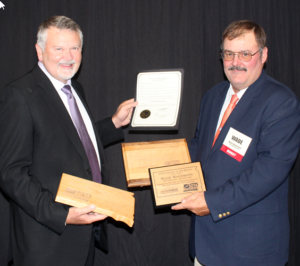 South Dakota Trucking Association awards Wade Wagemann and Rick Hoogendoorn of YRC Freight