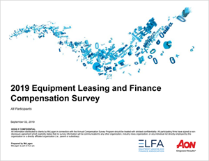 New ELFA survey finds moderate compensation growth in Equipment Finance Industry