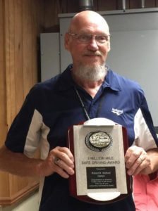 Holland professional driver Robert “RB” Wolford achieves Three-Million-Mile Safety Milestone