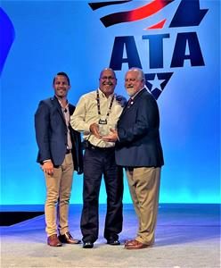 YRC Freight driver Steve Fields receives ATA Mike Russell Trucking Image Award