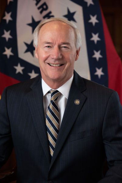 Arkansas Governor Asa Hutchinson official head shot 2019