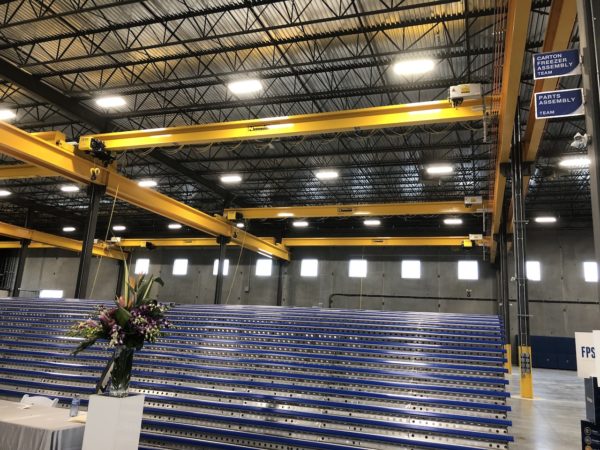 Norelco, Master Distributor for R&M Materials Handling in Canada, was tasked with providing the lifting capacity at a food processing manufacturing facility.