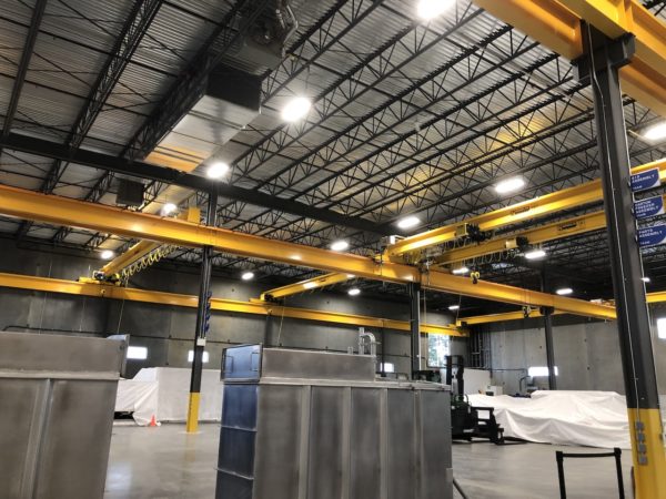 Norelco, Master Distributor for R&M Materials Handling in Canada, was tasked with providing the lifting capacity at a food processing manufacturing facility.