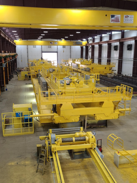 The new site features high-capacity overhead cranes, a 280-ft. girder table and automated gantry welder.