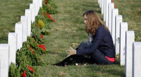 A gold Star mom Remembering on Wreaths Across America Day image