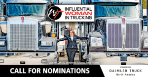 Nominations open for 2022 Influential Woman in Trucking award