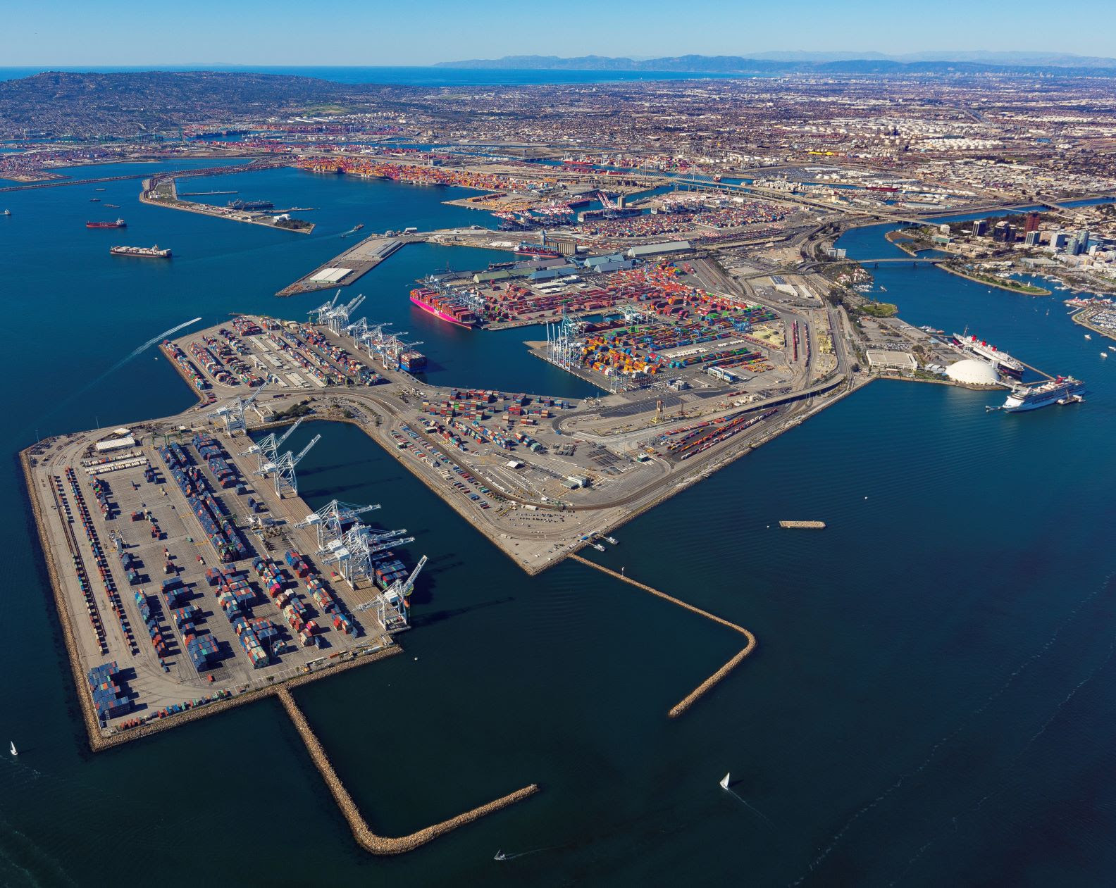 Port of Long Beach aerial photo