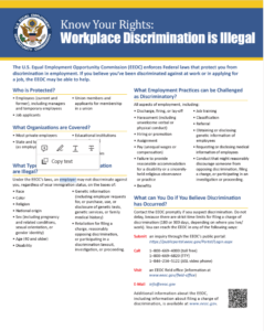 EEOC releases updated ‘Updated Know Your Rights’ poster