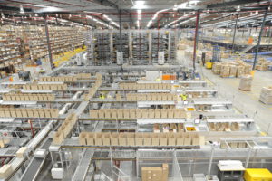 Distribution Center with pallet warehouse, image