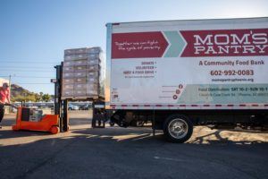 Toyota Material Handling and Toyota Motor North America donate custom built electric forklift to Phoenix-based food bank