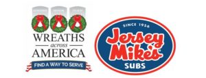 Wreaths Across America and Jersey Mikes logos