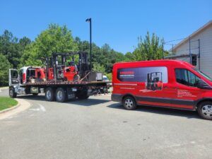 Carolina Handling supports workforce development with donation of three forklifts to CCCC’s building bridges program