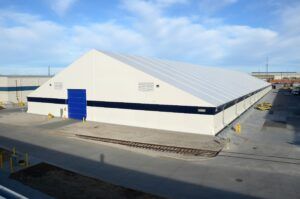 Legacy tension fabric buildings feature structural steel frame