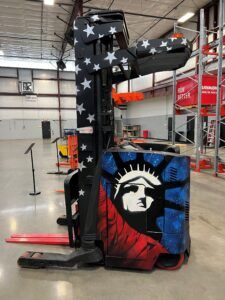 Carolina Handling donates proceeds from its Patriotic Forklift Auction
