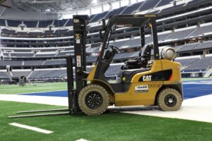Mitsubishi Logisnext Americas and Darr Equipment revolutionizing the Dallas Cowboys stadium logistics and warehouse efficiency