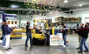 Fairchild Equipment and IEWC Partner to support Feeding America Eastern Wisconsin with forklift donation