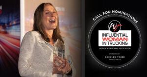 Nominations now open for 2024 Influential Woman in Trucking Award