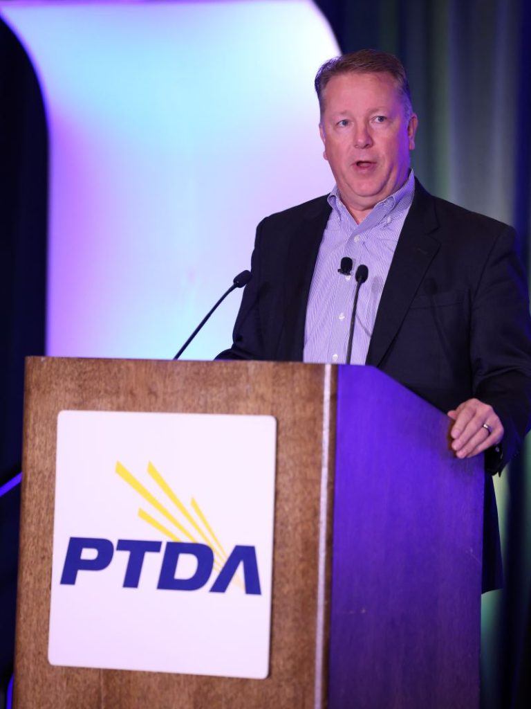 2025 PTDA President Bill Shepard, president, BDI addresses delegates during the Annual Business Meeting at the PTDA Industry Summit on October 24, 2025.