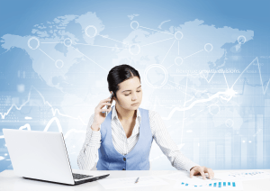 Lady digital world image