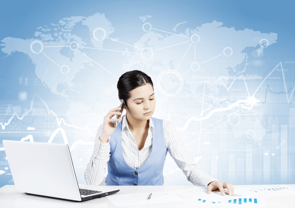 Lady digital world image