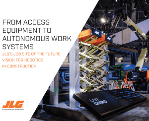 JLG® Whitepaper Explores the Future of Autonomous Job Sites