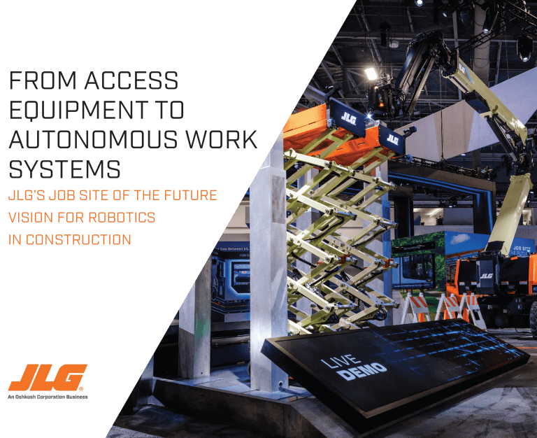 JLG® Whitepaper Explores the Future of Autonomous Job Sites