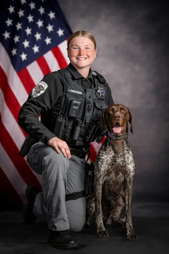 Deputy Joslin Carothers and Ozzy, of the Buffalo County Sheriff’s Office, Wisconsin.